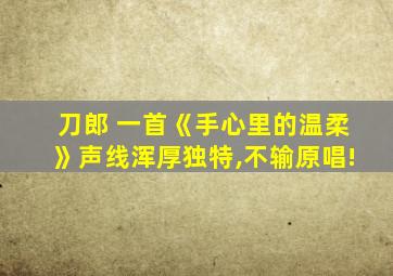 刀郎 一首《手心里的温柔》声线浑厚独特,不输原唱!